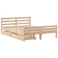 Bedframe zonder matras massief grenenhout 140x200 cm - thumbnail