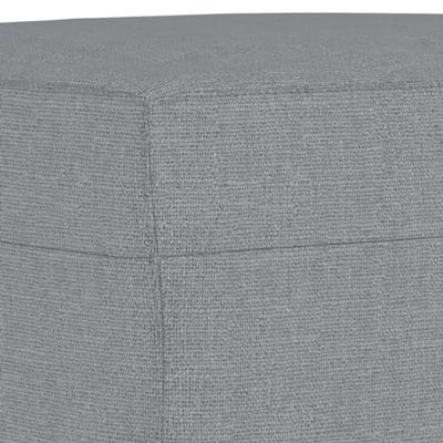 Fauteuil met voetenbank 60 cm stof lichtgrijs