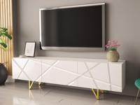 Tv-meubel OTIS 3 klapdeuren wit/hoogglans wit - thumbnail