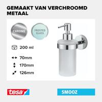 tesa SMOOZ 40323-00000-00 Zeepdispenser 200 ml Chroom (glanzend), Wit (gesatineerd) - thumbnail