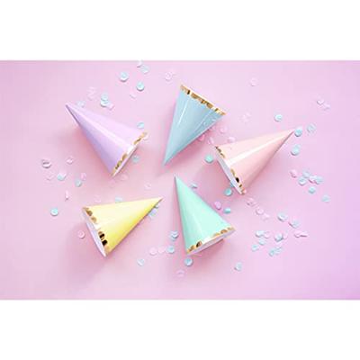 Partyhoedjes Pastel Met Gouden Rand Mix (6st)