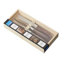Amefa Royal Steak Steakmessen 4 Stuks Maroon Brown - thumbnail