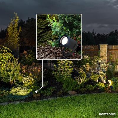 Set van 3 Spikey LED prikspots - GU10 Fitting - Dimbaar - Wandspot - IP65 voor binnen en buiten - Grondspies - Zwart - thumbnail