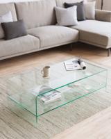 Kave Home Glazen Salontafel 'Burano' met onderplank, 110 x 55 cm - thumbnail