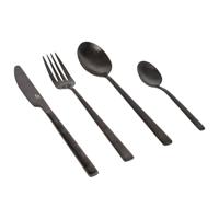 Bo-Camp Ballona bestekset 16-delig - Zwart - thumbnail