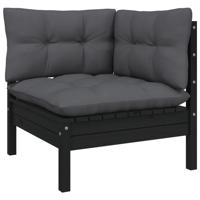 8-delige Loungeset met antracietkleurige kussens grenenhout - thumbnail