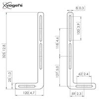 Vogel&apos;S SOUND 1250 Audio muurbeugel Zwart - thumbnail