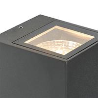 QAZQA Wandlamp donkergrijs 2-lichts IP44 met bewegingssensor - Baleno - thumbnail