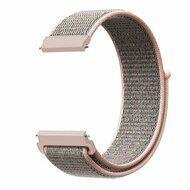 By Qubix - Compatible met Garmin Forerunner 55/245 / 645 - Sport Loop nylon bandje - Zand roze - Compatible Garmin bandje - Bandbreedte: 20mm - thumbnail