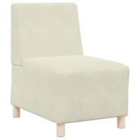 Fauteuil 55 cm fluweel crmekleurig - thumbnail