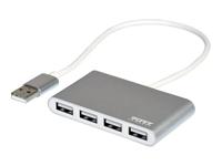 PORT Designs 900120 USB 2.0-hub 4 poorten Grijs, Wit - thumbnail