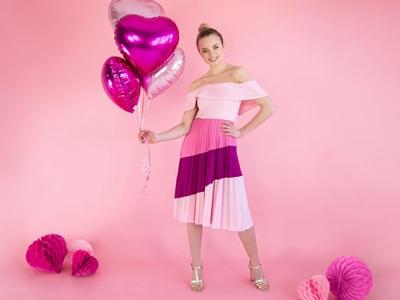 Folieballon Hart Metallic Lichtroze - 45 cm