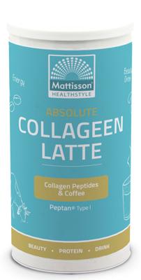 Mattisson Absolute collageen & latte instant coffee drink 180 Gram