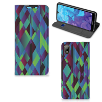 Huawei Y5 (2019) Stand Case Abstract Green Blue - thumbnail