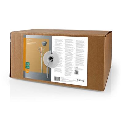 Nedis CCBG8520GY305 Netwerk Kabel Rol Cat6 Stranded U/utp Cca 305.0 M Binnenshuis Rond Pvc Grijs Trekdoos