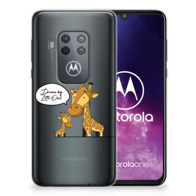 Motorola One Zoom Telefoonhoesje met Naam Giraffe Motorola One Zoom Telefoonhoesje met Naam Giraffe
