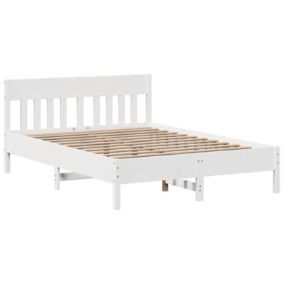 Bedframe zonder matras massief grenenhout wit 150x200 cm Bedframe zonder matras massief grenenhout wit 150x200 cm