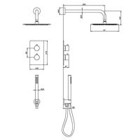Inbouw Regendouche Set Boss & Wessing Aloni met Handdouche en Wanduitloop Chroom Boss & Wessing - thumbnail