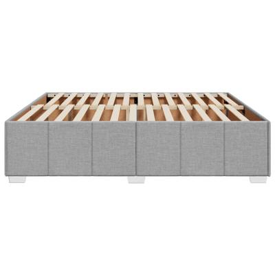 Bedframe zonder matras stof lichtgrijs 200x200 cm