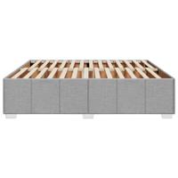 Bedframe zonder matras stof lichtgrijs 200x200 cm - thumbnail