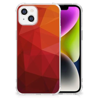 Shockproof Case voor iPhone 14 Polygon Red Shockproof Case voor iPhone 14 Polygon Red