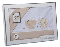 Gamberritos lakenset maxi olifant katoen beige 3-delig - thumbnail