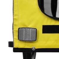 Fietskar voor huisdieren, geel en grijs Oxford-stof en ijzer - thumbnail