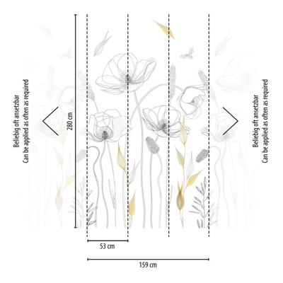 Livingwalls The Wall II - Wit - Planten Behang - 392121