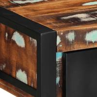 Wandtafel 100x35x75 cm massief gerecycled hout meerkleurig - thumbnail