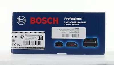 Bosch Professional Starterset 2x Accu 18V 4.0Ah ProCORE18V AMPShare + Lader GAL 18V-40 - 1600A01BA3 - thumbnail
