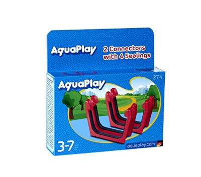 Aquaplay 274 - verbindingsstuk + rubberen afsluitingen, 2st.
