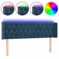 Hoofdbord LED 163x16x78/88 cm fluweel donkerblauw - thumbnail