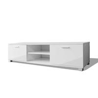 VidaXL Tv-meubel 140x40,5x35 cm hoogglans wit - thumbnail