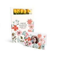 Brievenbusbloemen met persoonlijke kaart - Gele rozen - thumbnail