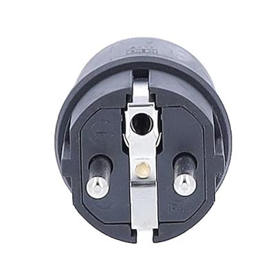 AS Schwabe 60412 Stekker met randaarde Massief rubber 230 V Zwart IP44