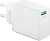 Goobay USB-A adapter - USB-A oplader - CEE 7/16 - USB-A adapter - 1 poorts - Quick Charge 3.0 - 3000mA - 18W - wit - thumbnail