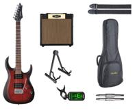 Cort Startersset Elektrische Gitaar (Cherry) HARDROCK - thumbnail