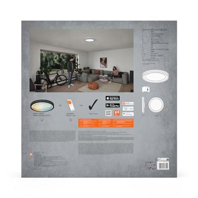 LEDVANCE DECORATIVE CEILING WITH WIFI TECHNOLOGY 4058075573550 LED-plafondlamp voor badkamer 30 W Warmwit Zwart