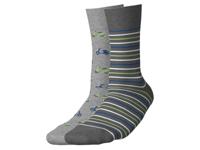 esmara 2 Paar sokken (Auto's/strepen, 43-46) - thumbnail