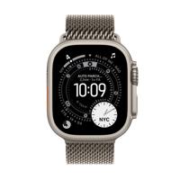 Apple Watch Ultra 3 GPS + Cellular - 49 mm - Natuurlijke titanium kast - Natuurlijke titanium Milanese band - Klein - thumbnail