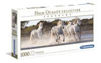 Clementoni puzzel Panorama rennende paarden 1000 stukjes - thumbnail