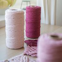 Vaessen Creative • macramé touw 3mmx100m bordeauxrood - thumbnail