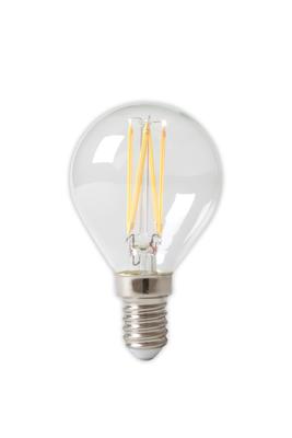 Calex LED Full Glass Filament Ball-lamp 240V 3,5W 350lm E14 P45, Clear 2700K CRI80 Dimmable, energy label A++