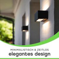Buitenlamp up down &apos;Gemini&apos; led lamp gevelverlichting 4000k 14 cm - thumbnail