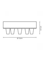Light depot - plafondkap metaal 5 lichts - mat staal - Outlet - thumbnail