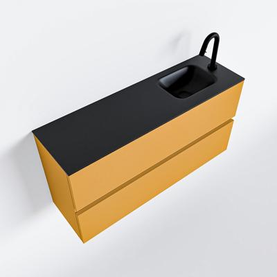 MONDIAZ ADA 100cm toiletmeubel ocher. LEX wastafel urban rechts 1 kraangat MONDIAZ ADA 100cm toiletmeubel ocher. LEX wastafel urban rechts 1 kraangat