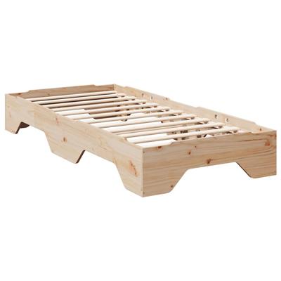 Bedframe zonder matras stapelbaar 90x200 cm massief hout