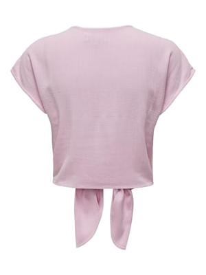 Only Onlsiesta Ss Knot Lin Bl Shirt Pnt Noos T-shirts Moonbeam