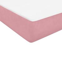 Boxspring met matras fluweel roze 140x220 cm - thumbnail