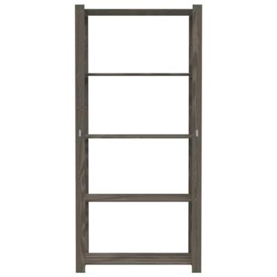 VidaXL Opbergrek 5-laags 80x38x170 cm massief grenenhout grijs